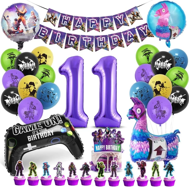 Conruich 11. Geburtstag Deko Set – Gold, Mit Ballons, Banner & Konfetti, Für Mädchen & Jungen