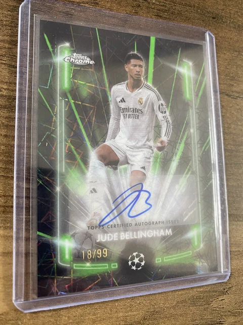 JUDE BELLINGHAM BLACK Lazer Auto /99 Topps Chrome UCC 24/25 