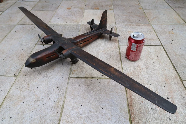 Maquette Avion Hurel-Dubois HD-32/HD-321 - Bois D'époque - Envergure 91 Cm - 1950
