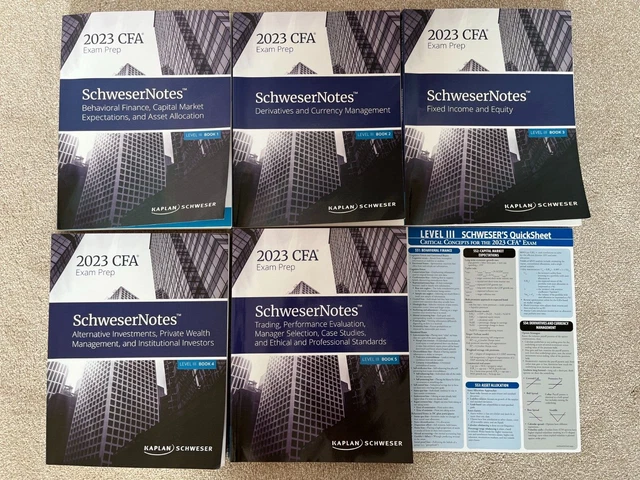 CFA LEVEL 3 Kaplan Schweser 2023 - Textbooks and QuickSheet £150.00 ...