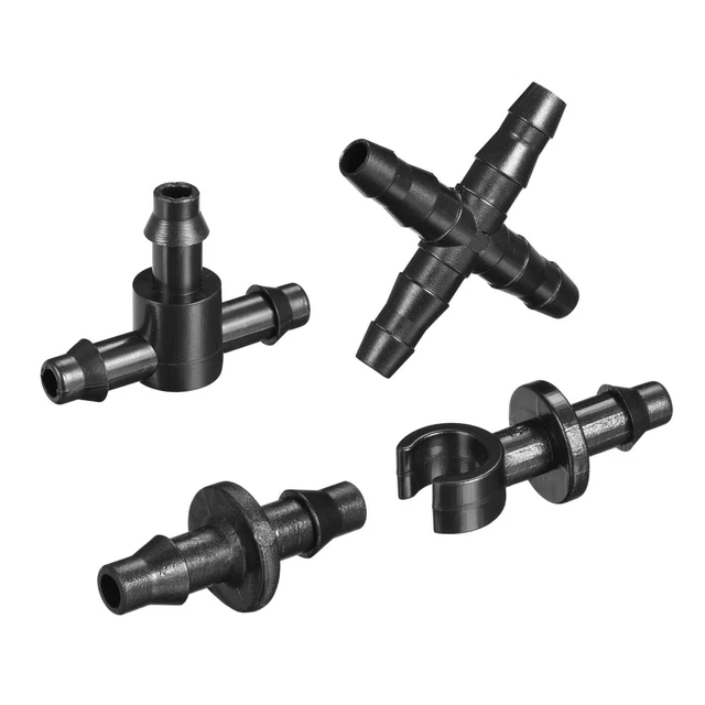 Raccords 6,5mm Arrosage Tube 50 Droit 30 Té 10 Terminal Bouchons Barbillons