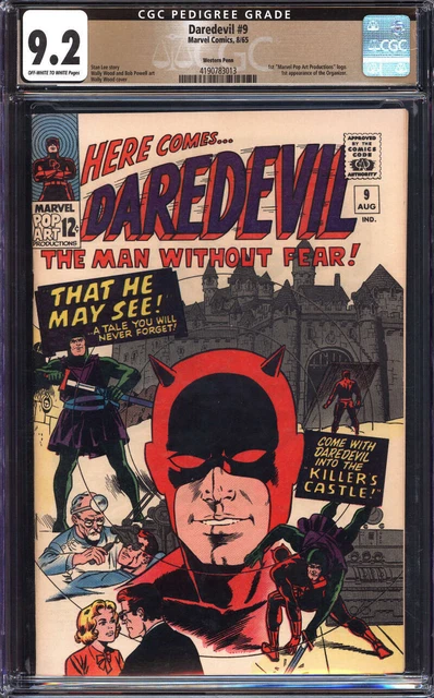 Daredevil #9 Cgc 9.2 Ow/Wh Pages // Western Penn Pedigree Marvel Comics 1965