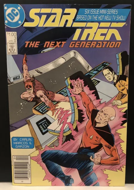 STAR TREK: THE NEXT GENERATION #3 Comic , DC COMICS, Newsstand “)