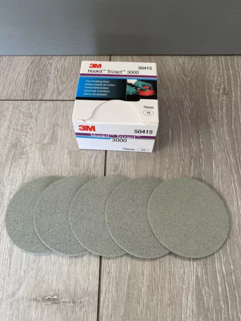 5 x 3M Hookit Trizact 3000 75mm Sanding Discs 50415 Orbital Rotary Sander Fast📦