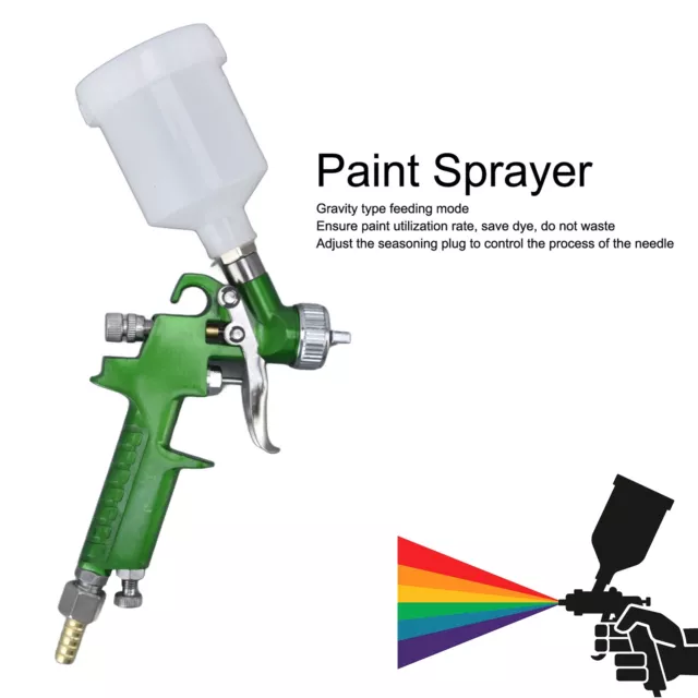 Mini HVLP Air Paint Spray Gun 1mm Auto Car Detail Sprayer Gravity Touch Up Gun 2