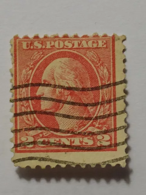 1 timbre de george washington de 1912 rouge 2cents