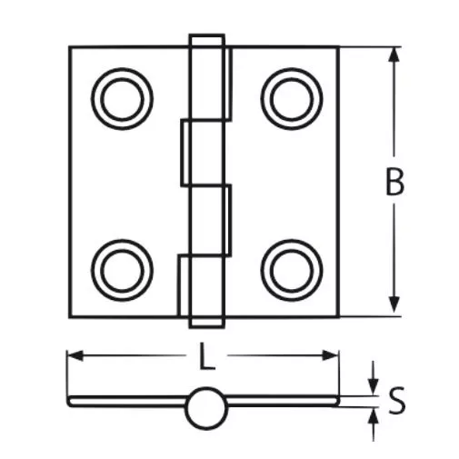 4 pièces charnière en acier inoxydable bande de porte charnière de porte charnière en acier inoxydable ferrure V4A 2