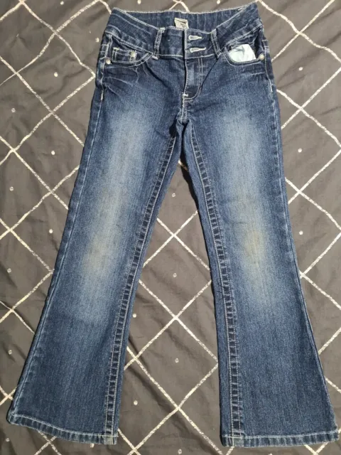 Girls size 8 Target mid rise distressed look denim jeans