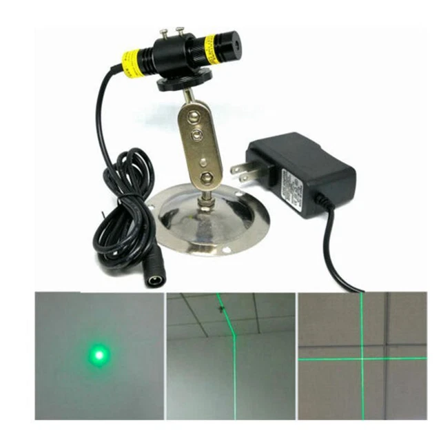515nm 10mw 30mW Green Dot /Line /Cross Laser Diode Module DC12V 16x68mm