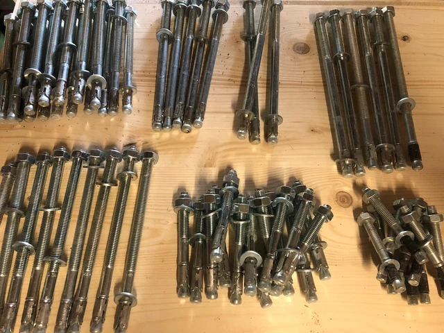 5x M16 145mm Keilanker Bolzenanker Blitzdübel Schwerlastanker