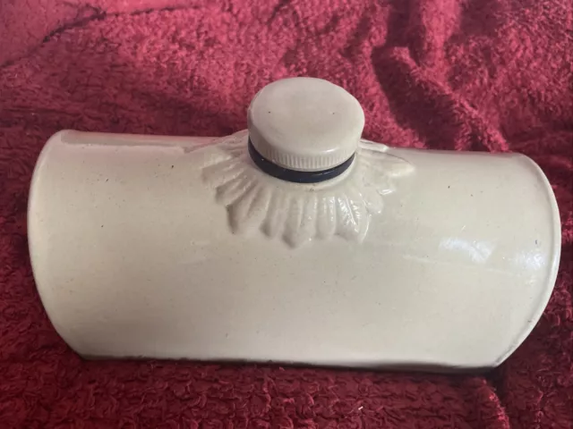 Vintage Stoneware Ceramic Hot Water Bottle  Bed/Foot Warmer