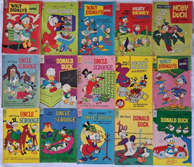 15 Australian Walt Disney Comics - 1970s Uncle Scrooge Donald Duck + More