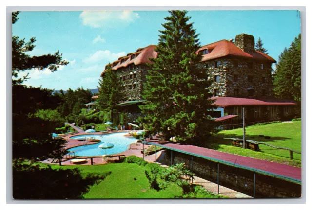 Grove Park Inn Hotel Swimming pool View Asheville NC Chrome Unposted Postcard