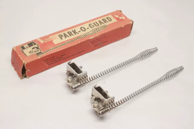 NOS Vintage Car Truck PARK-O-GUARD Accessory Chrome Curb Feelers Pair in Box