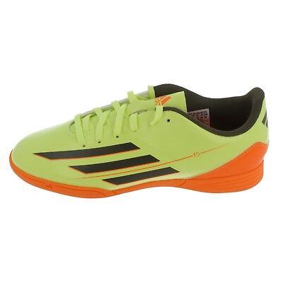 Ragazzi Adidas Verde/Arancione Interno Calcio Casual con Lacci Scarpe F5 IN J 3