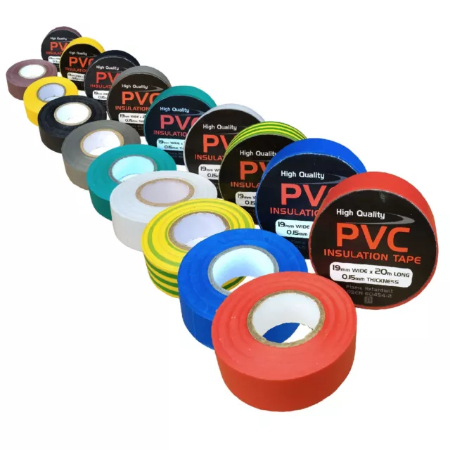 Elektrisches PVC Isolierband 19 mm x 20 Meter, flammhemmend Isolierung