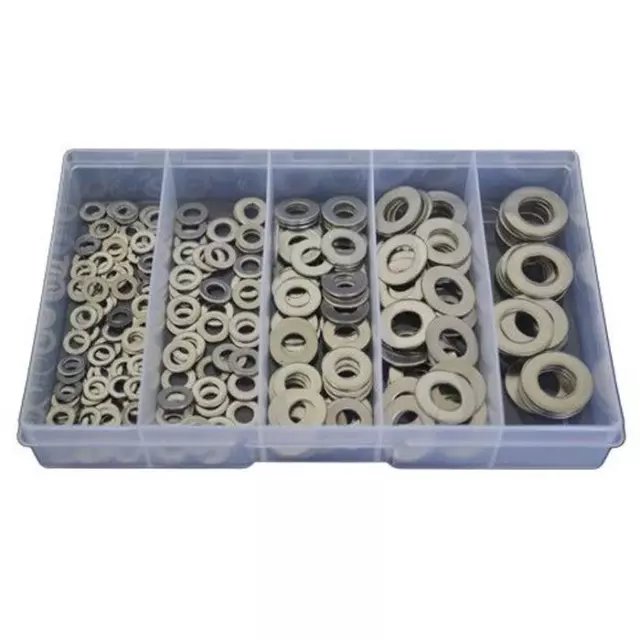 Kit Size 225 Flat Washer M5 M6 M8 M10 M12 Stainless Steel Grade SS G304 A2 #126