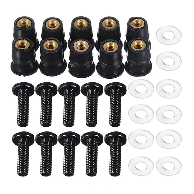Set 10 viti parabrezza M5 per moto design elegante
