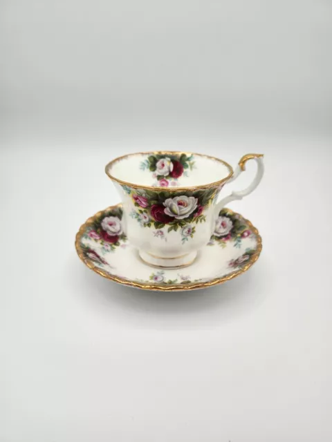 Royal Albert Celebration Bone China Footed Cup and Saucer Set Roses