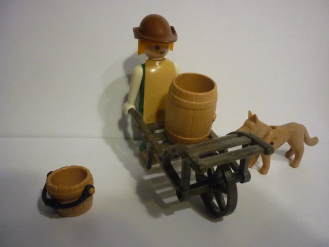 Playmobil Vintage Médiéval Paysan Avec Veau - Set 3612 De 1978 - Bon État