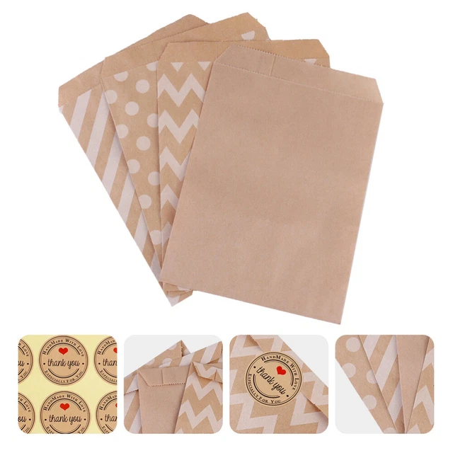 CraftWerk sacchetti di carta kraft 100 pezzi per il calendario dell'avvento, sacchetti regalo o per la conservazione degli alimenti - 16 x 9 x 5 cm Marrone