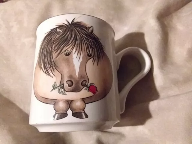 Vintage Arthur Wood Mug Fat Shetland Pony Front to Back Tea /Coffee Ex Condition