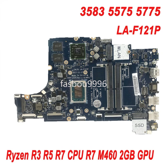 LA-F121P Motherboard FOR DELL INSPIRON 3583 5575 5775 with Ryzen R3 R5 R7 CPU