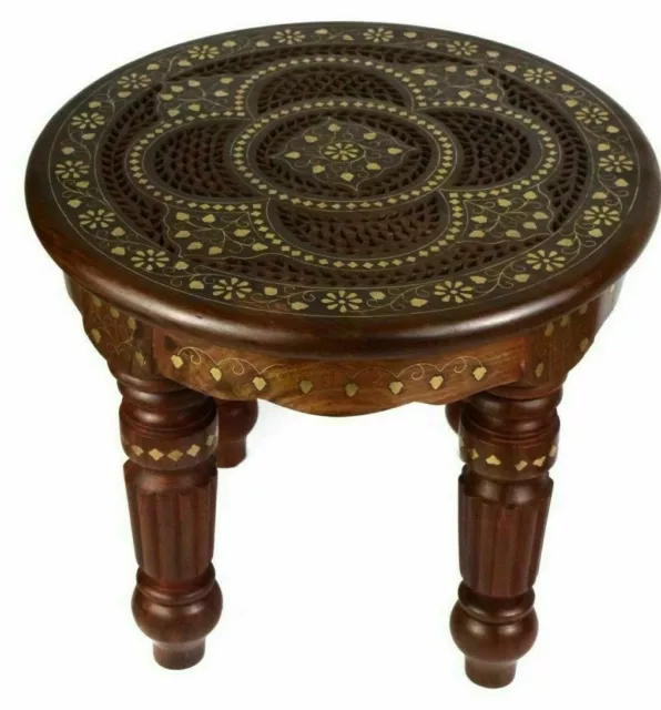 Home Decorative Hand Carved Rosewood Round Foldable TableWood Hand Carved Dining