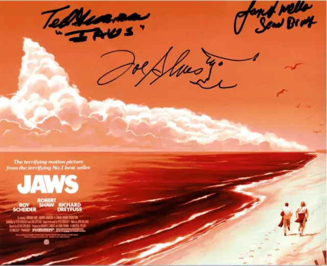 GFA Joe Alves x3 Película Reparto Jaws Firmada 8x10 Foto J2 COA