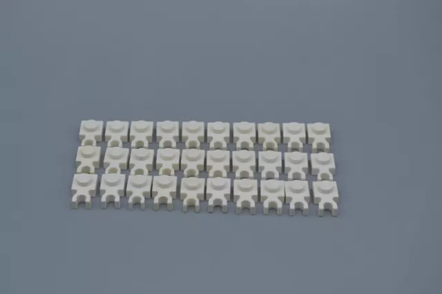 LEGO 30 x Platte mit Halter weiß White Plate Mod. 1 x 1 with Clip Vertical 4085