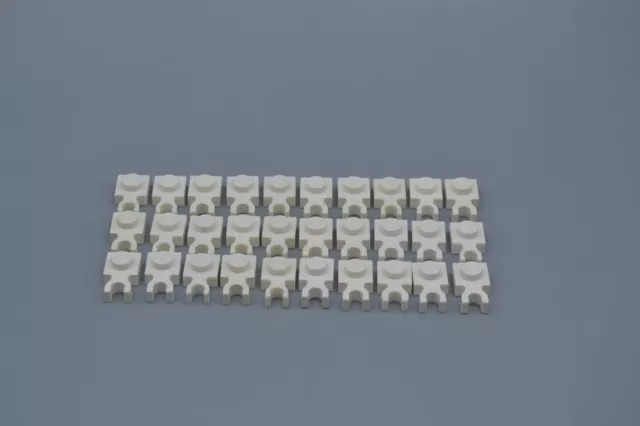 LEGO 30x Piastra con Supporto Bianco White Plate Mod. 1 x 1 con clip verticale 4085