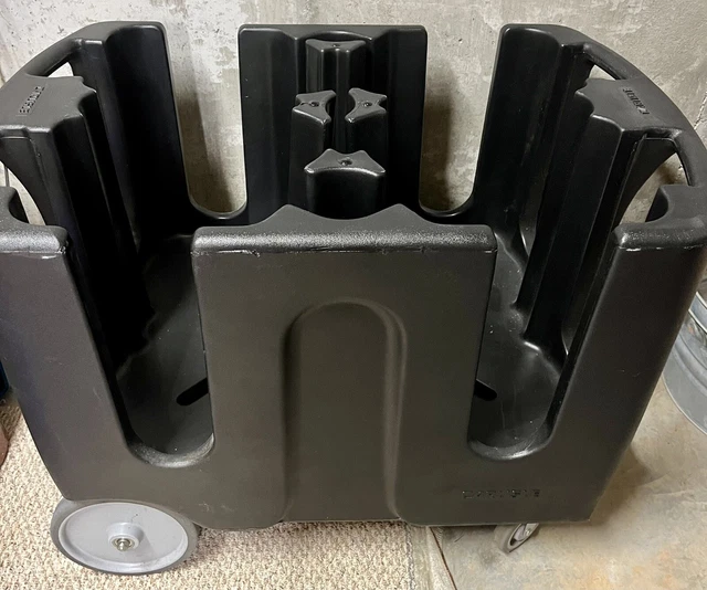 Carlisle ADS403 Black Adjustable Dish Dolly  4 Dividers/200 Dishes. NEVER USED