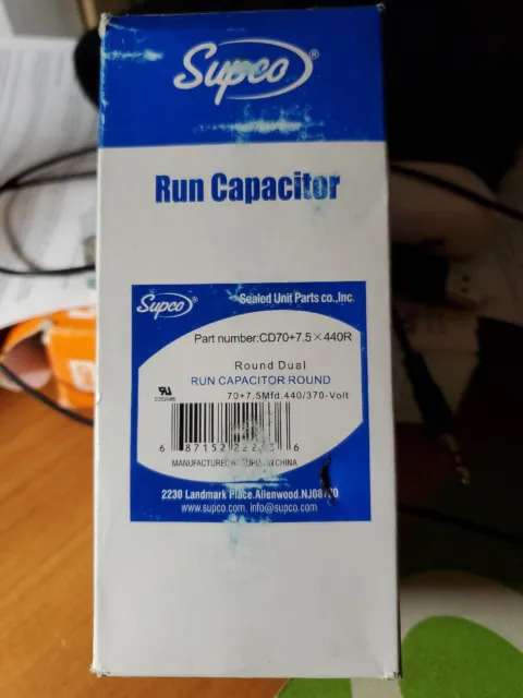 supco dual run capacitor CD70+7.5×440R