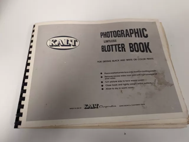 "Cuaderno Blotter Fotográfico Sin Pelota De Colección KALT No Usado Estropeado 12"" X 9"""