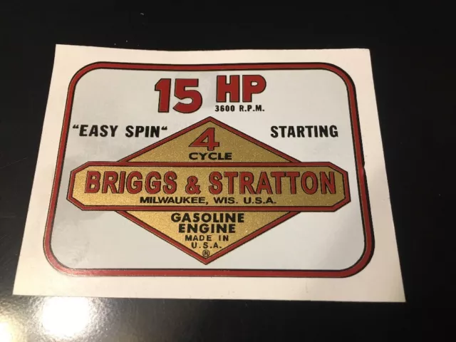 Briggs & Stratton  Jacobsen Toro 15-hp decal set of 6