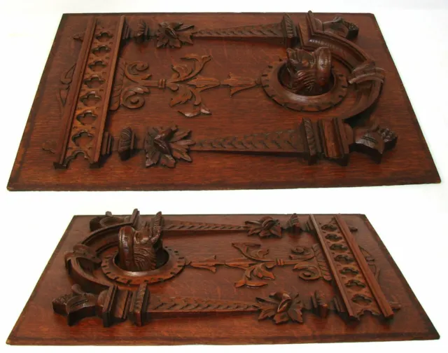 Antique Carved Oak 21" Panel, Figural Plaque, Furniture or Architectural Salvage 8