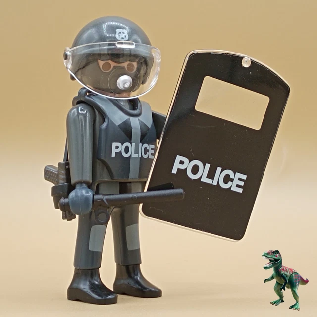 PLAYMOBIL FIGURA POLICIA-ANTIDISTURBIOS SWAT-chaleco antibalas