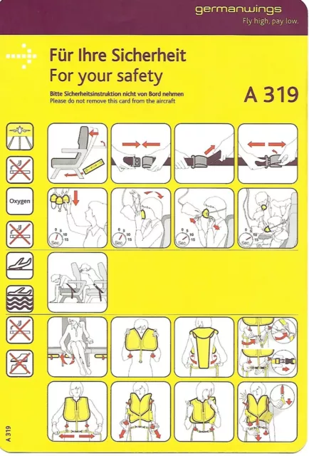 Safety Card - germanwings - A319 (S4532)