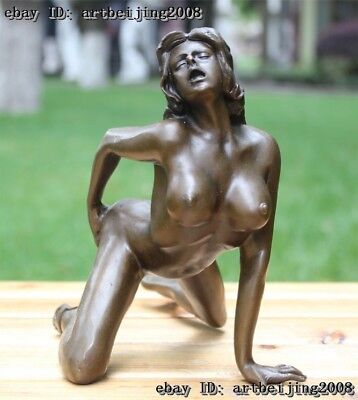 Western Art Deco Bronze Copper Home Decoration Naked Woman Sculpture Statue