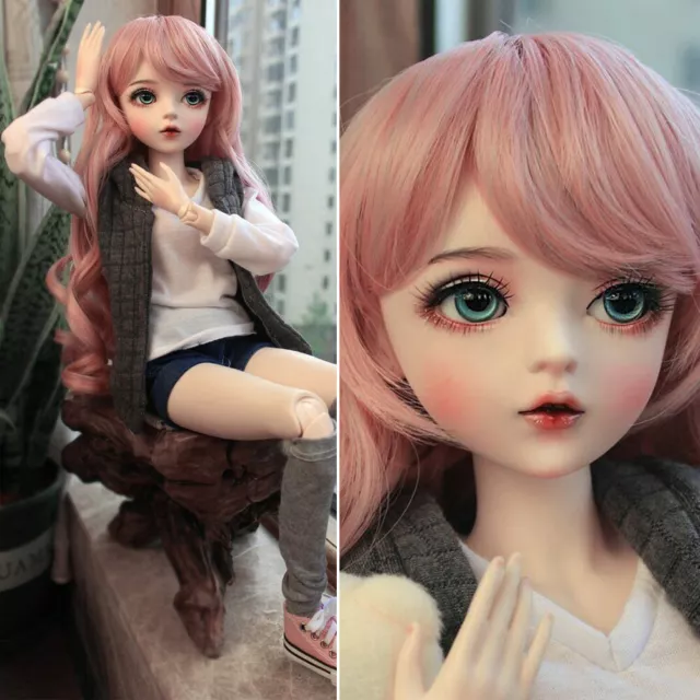 BJD 1/3 Ball Jointed Doll Gifts for Girls Handpainted Makeup Full Set Female Toy
