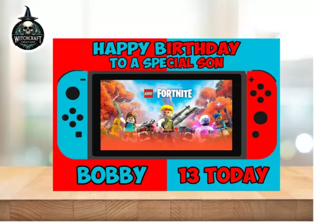 personalised birthday card Fortnite any name/age/relation/occasion.