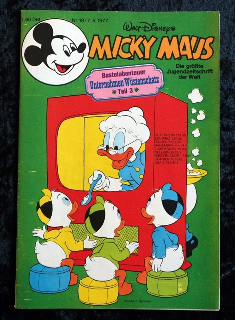 Micky Maus 1977 Heft 19 mit Beilage und Schnipp (Ehapa) TOP Zustand Z1+