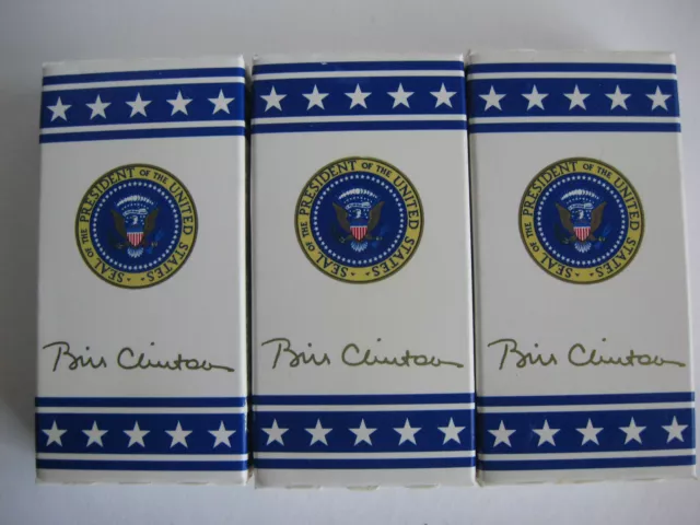 3 Versiegelte Unberührte Präsidenten M&Ms Boxen Bill Clinton Signaturkollektion 2