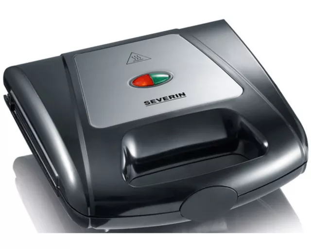 Severin SA 2968 Schwarz-Chrom Sandwich-Maker 3 in 1
