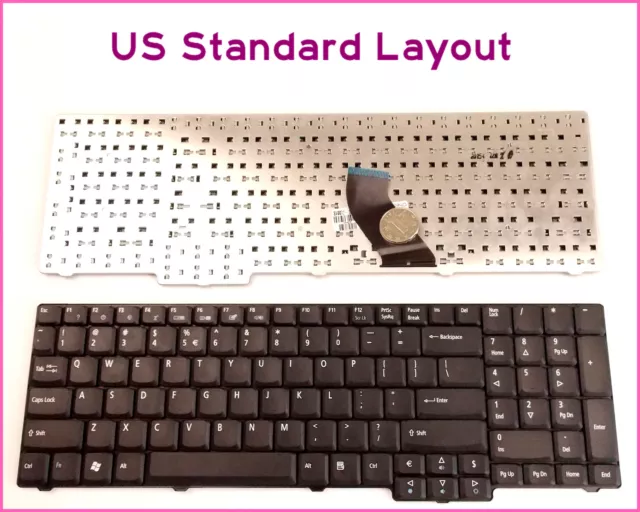 Laptop US Layout Keyboard For Acer Aspire 9400 5635 7620 8530/G 8930G