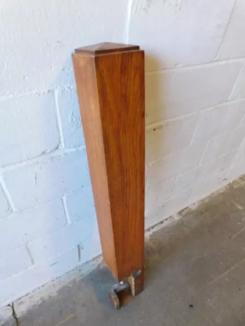 1900's Wooden ANTIQUE Oak NEWEL POST Stairway CRAFTSMAN / MISSION Style ORNATE