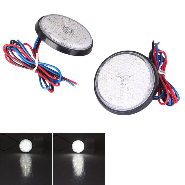Riflettore LED Riflettore Freno Coda Segnalatore Luci Indicatore Lampade Auto Bianco Universale