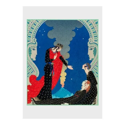 George Barbier - Empedocles and Panthea: Poster (11.7" x 16.5")