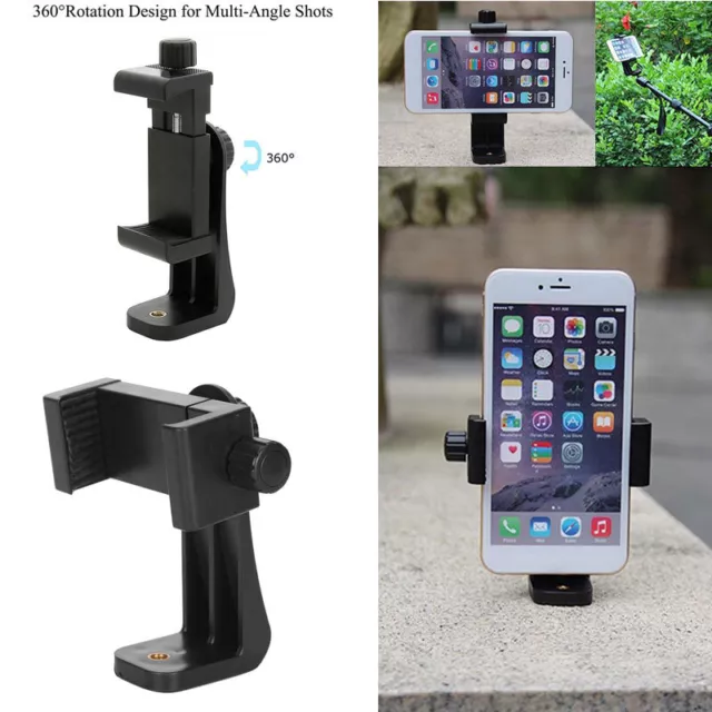 Universal Smartphone Tripod Stand Holder Cell Phone Clip Mount Adapter support ~