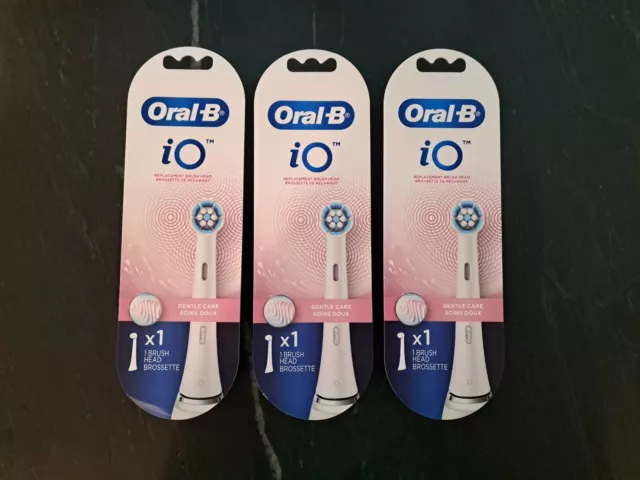 Lote de 3 cabezales de cepillo de repuesto Oral-B iO cuidado suave